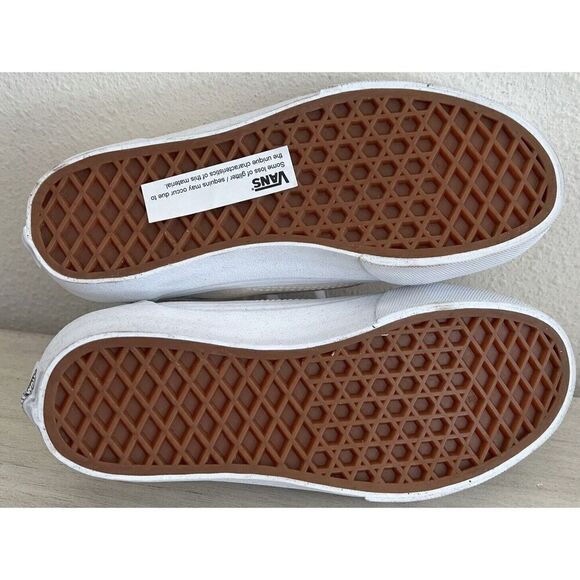 Vans old skool Kids Sz 2 Glitter White Classic Skateboard sneakers shoes SIB - Picture 7 of 11